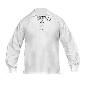 Men New Scottish Jacobite Shirt White Scottish Traditional shirt Men Shirt